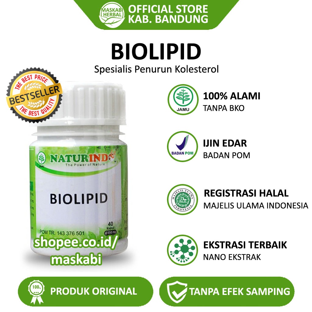Biolipid Obat Herbal Kolestrol Lemak Darah Tlegeserid Sering Mengantuk Lemah Letih-1