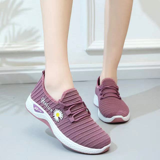 Sepatu Sneakers Wanita Korea Casual Sport Shoes Original IMPOR - 103-Ungu