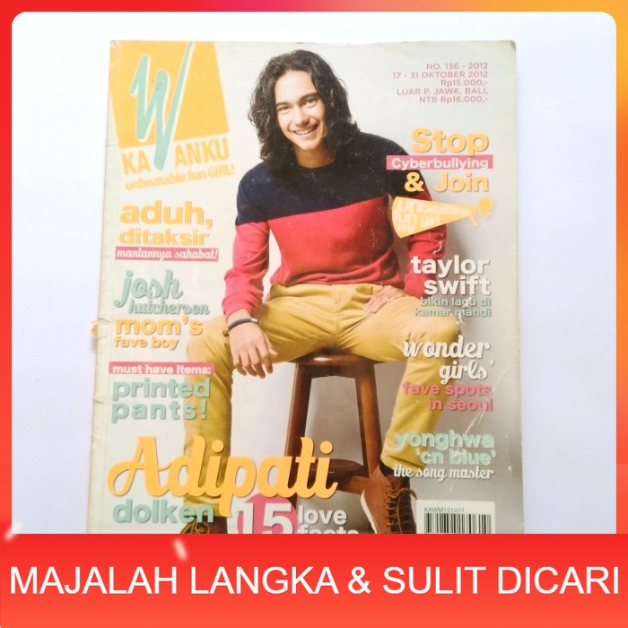 Majalah KAWANKU No.136 Okt 2012 Cover ADIPATI DOLKEN Langka