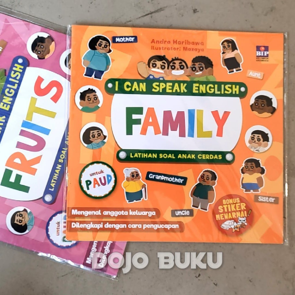 Seri I Can Speak English : Latihan Soal Anak Cerdas (Bonus Stiker Mewarnai)