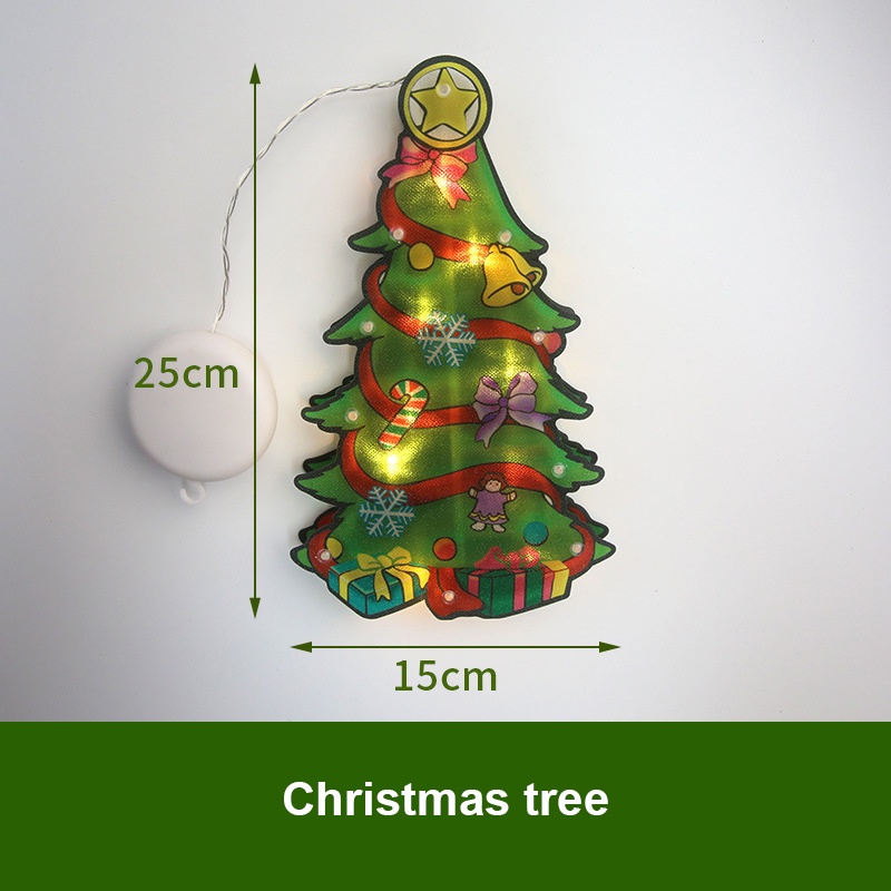 Lampu Gantung Led Bentuk Santa Claus Dengan Suction Cup Untuk Dekorasi Natal