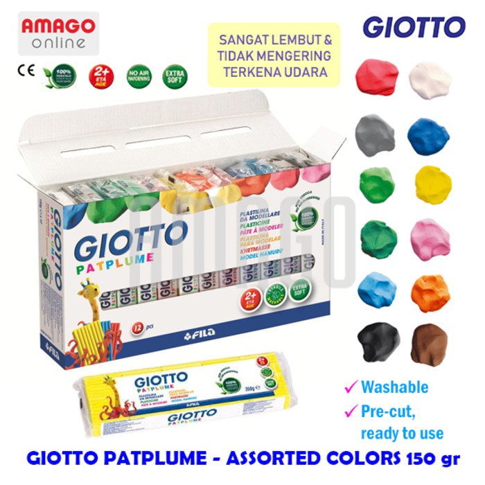 GIOTTO PATPLUME - 12 COLORS - 12 x 150 grams - 511900