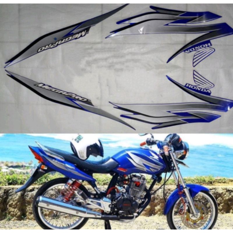 striping Megapro Primus biru ( MP / Mega pro )