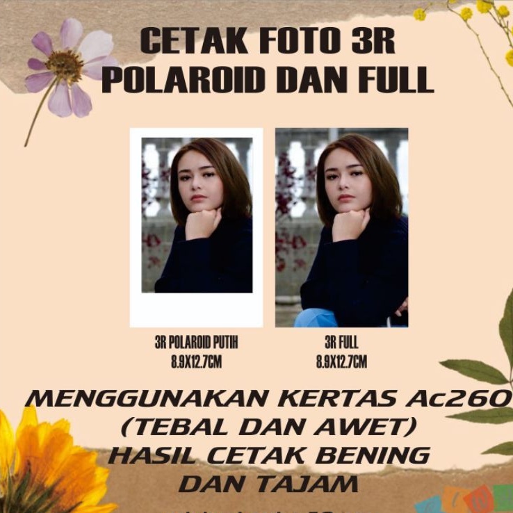 (Isi 40) Cetak Foto 3R Full & Polaroid Murah