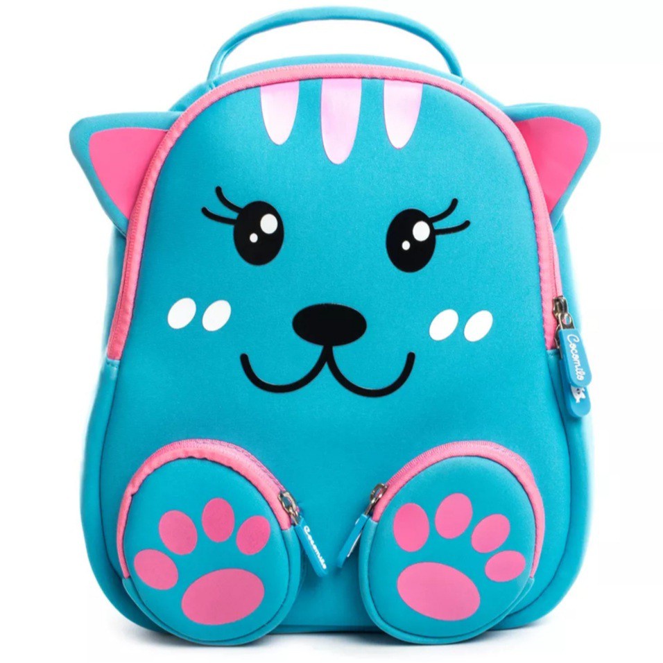 tas ransel anak lucu imut paud tk sd KELAS 1 2 3 4 biru abu pink motif kucing Lucu kado hadiah murah