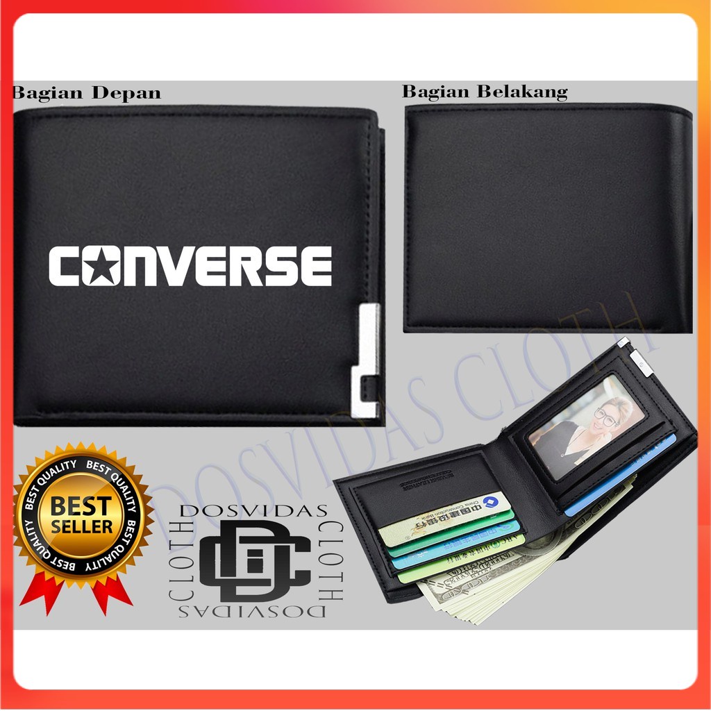 Dompet Pria  CONVERSE Dompet Kulit Men Fashion Letter Wallet CONVERSE KEREN COD