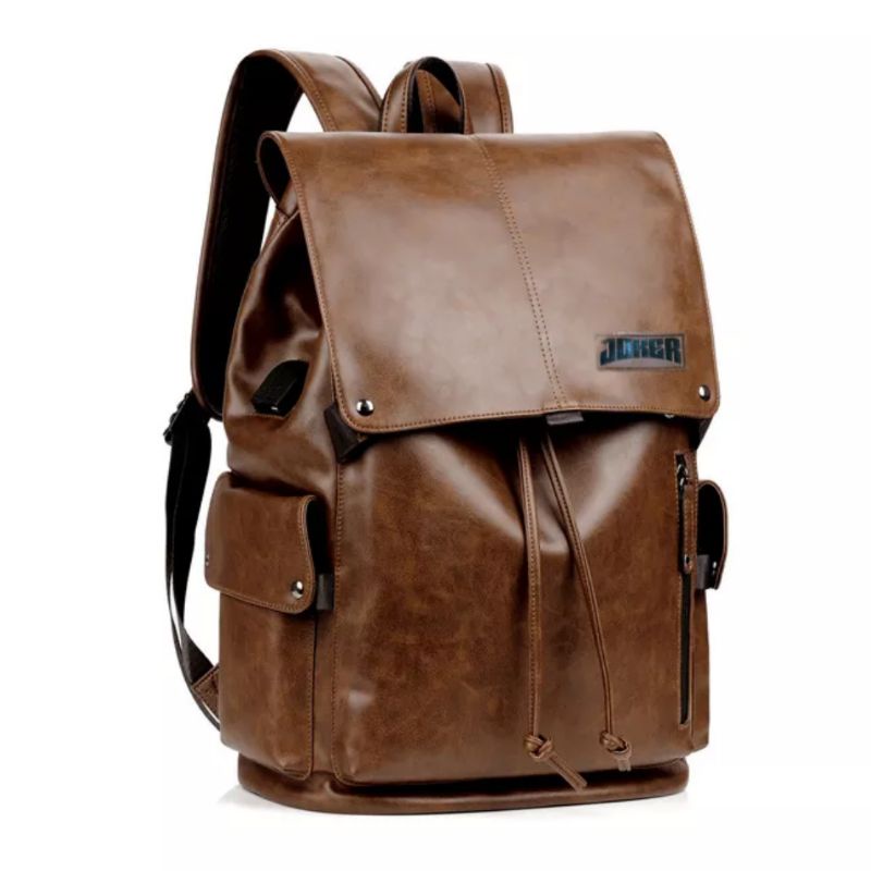 ABSOLUTE Klub New Arrival - Tas Ransel Kulit PU Backpack Up to 15 inc - Tas Pria Tas Ransel Sekolah