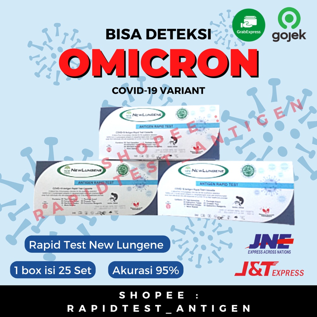 [ COD - LANGSUNG KIRIM ] NEW LUNGENE ANTIGEN SWAB PER BOX DETEKSI OMICRON NEW LUNGENE CLUNGENE - LUN