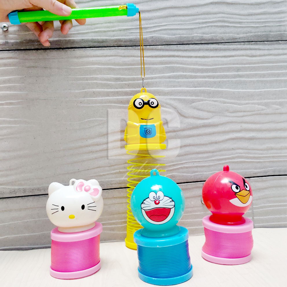 Cool Lantern Karakter Angri Bird Doraemon Minion Hello Kitty Mainan Boneka Per Tarik Bisa Nyala