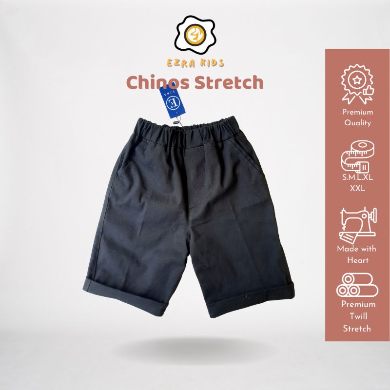 Ezra Kids Celana Pendek Anak Laki Laki dan Perempuan Chinos Stretch 1- 9 tahun