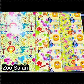 

10 lembar Kertas kado kiky motif Zoo Safari dg 1 motif