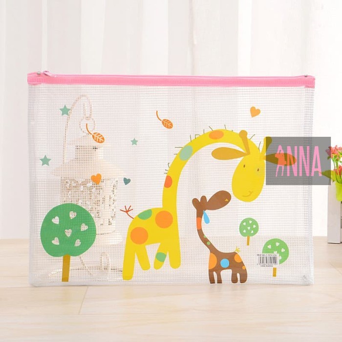 

Promo Shopee PF17 Korean Lovely Animal PVC Transparant Stationery A5 File Folder - Beruang Pink Termurah