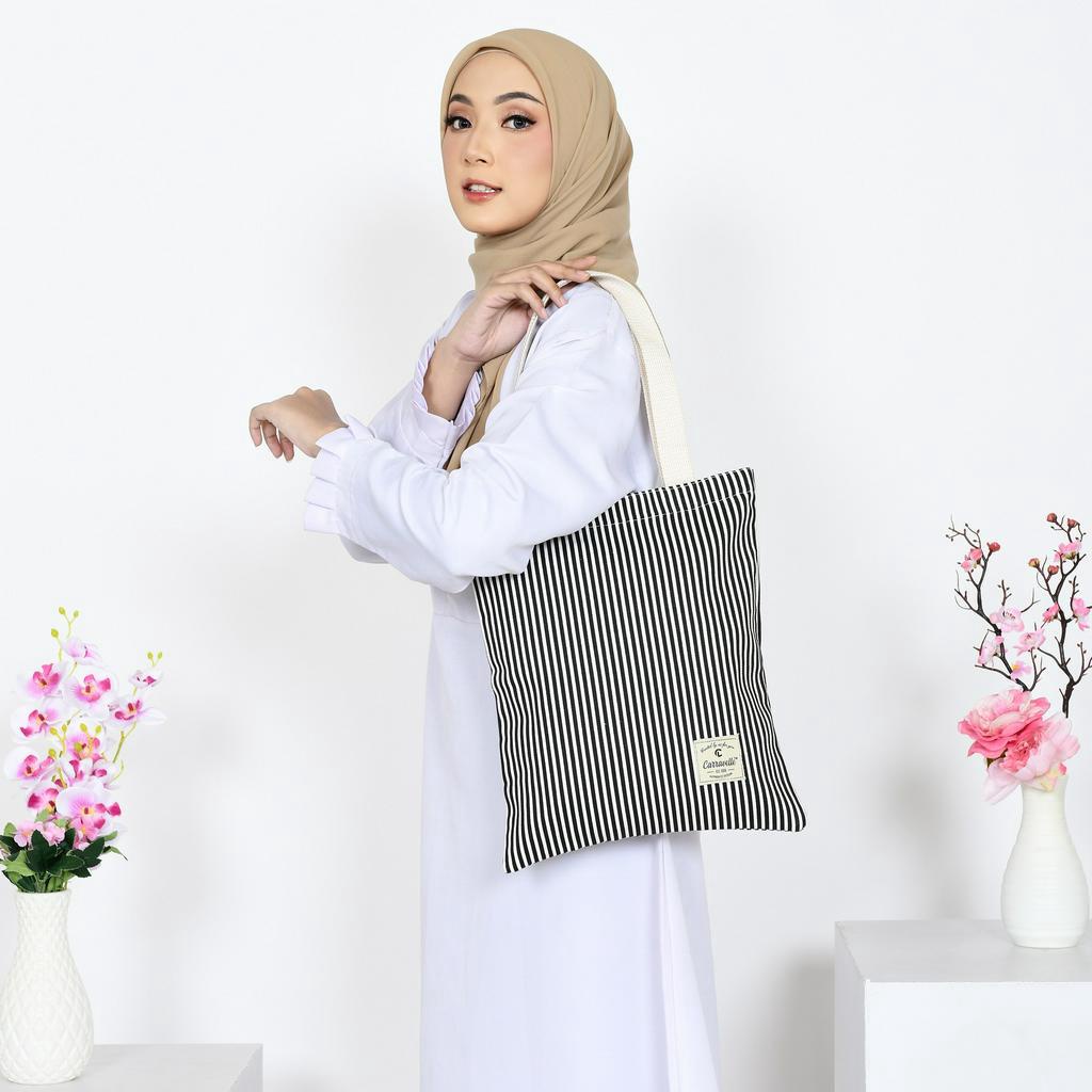 TAS TOTE BAG WANITA RESLETING / TAS TOTE KANVAS tebal untuk BELANJA KULIAH BISA CUSTOM SABLON TT 022