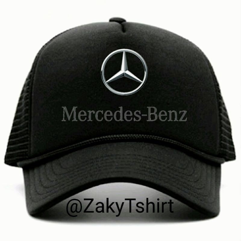 Topi Jaring Truker Logo Mercedes-Benz.Cahaya mantul