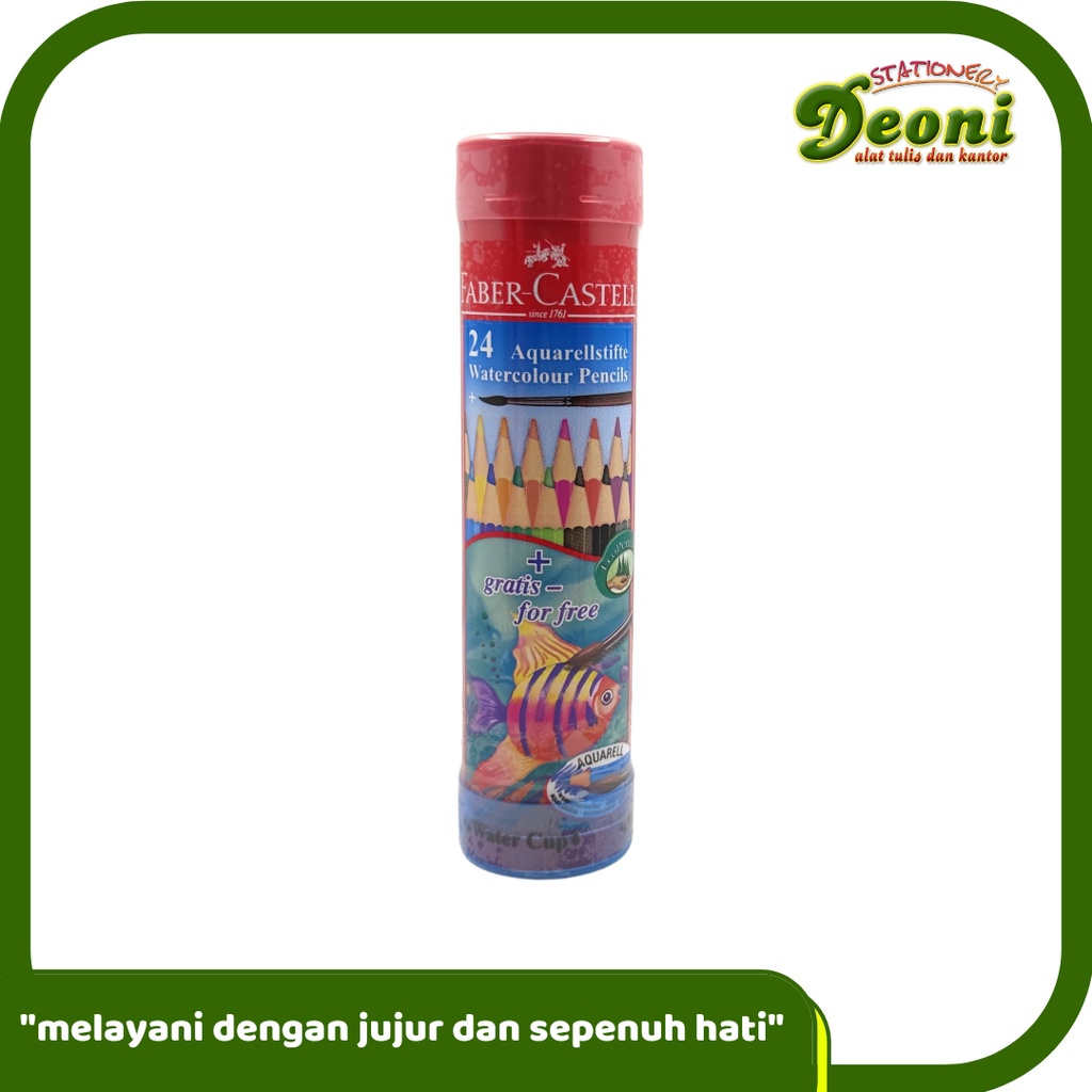 

FABER-CASTELL Watercolour Pencils in Round Tin 24L Pensil Warna