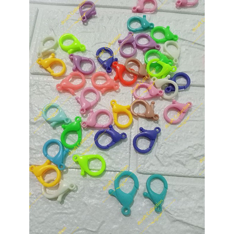 Kokot Udang Plastik Warna 2.5cm isi 10biji