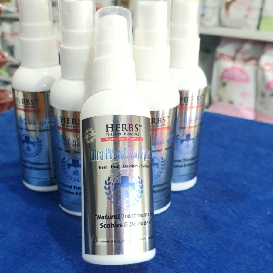 herb ultra protection spray 60ml/natural treatments scabies &amp;demodec