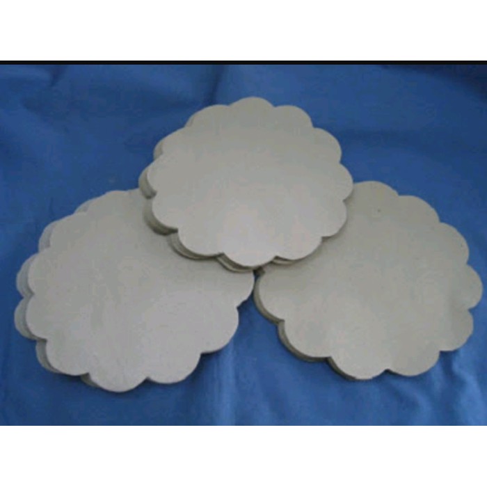 Kertas Alas Nasi Coklat Bentuk Bunga Utk Alas Piring Lidi Rotan