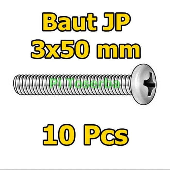 Baut JP 3x50 mm harga untuk per 10pcs