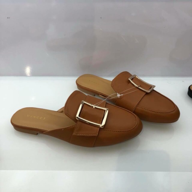 VINCCI VNC Flat sandal shoes selop brown original