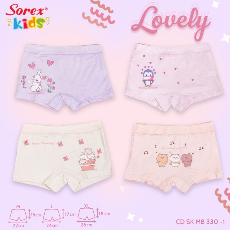 SOREX KIDS GIRL SK MB 330 - CD CELANA DALAM BOXER ANAK CEWEK PEREMPUAN