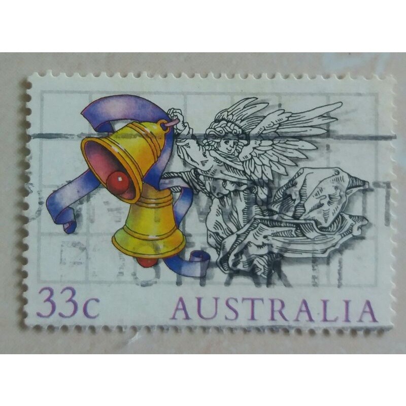 

(AA) Perangko Australia Seri Christmas 1985 - Angel with Bells Used
