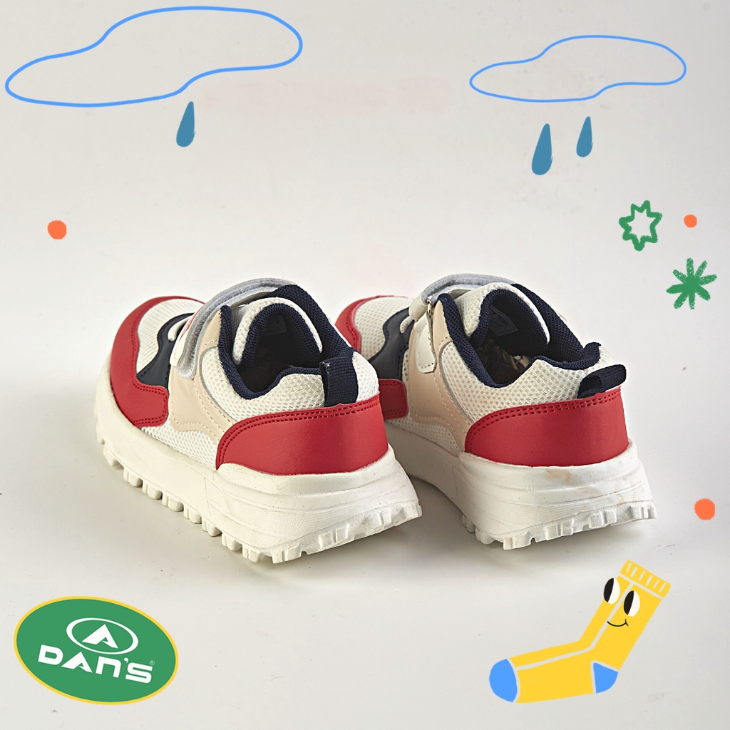 Dans Jovie Sepatu Sneakers Anak Laki-Laki - White Red