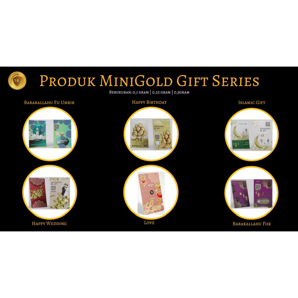 MiniGold Gift Series 0,025 0,05 0,1 0,25 0,5 gram