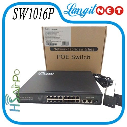 HSAIRPO SW1016P 16FE POE 2GE UPLINK 1GSFP 24V POE SWITCH METAL