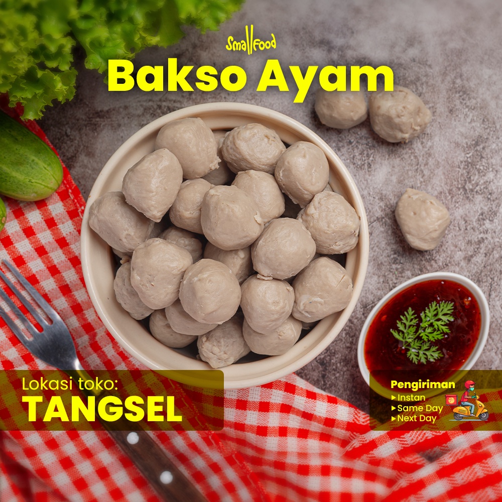 

Bakso Ayam Frozen Kualitas Super Homemade isi 30 50 Smallfood