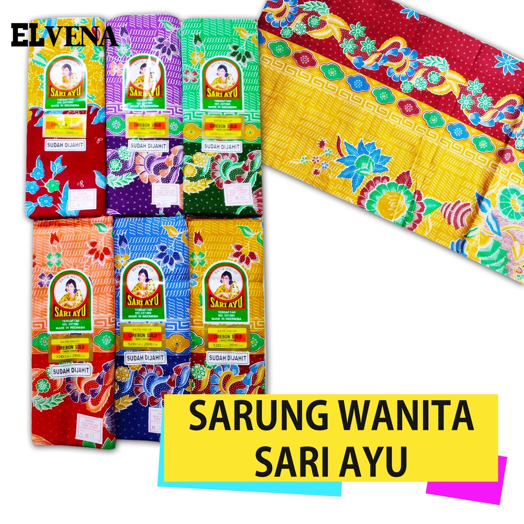 Sarung Wanita batik SARI AYU kain MURAH Sudah jahit CIREBON SOLO