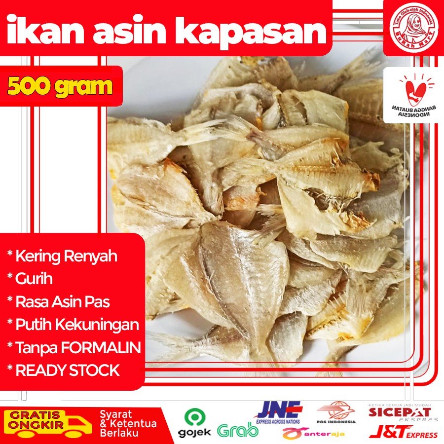 

IKAN ASIN KAPAS KAPASAN PAKANG ASIN KERING 500 GRAM RENYAH GARING SUPER