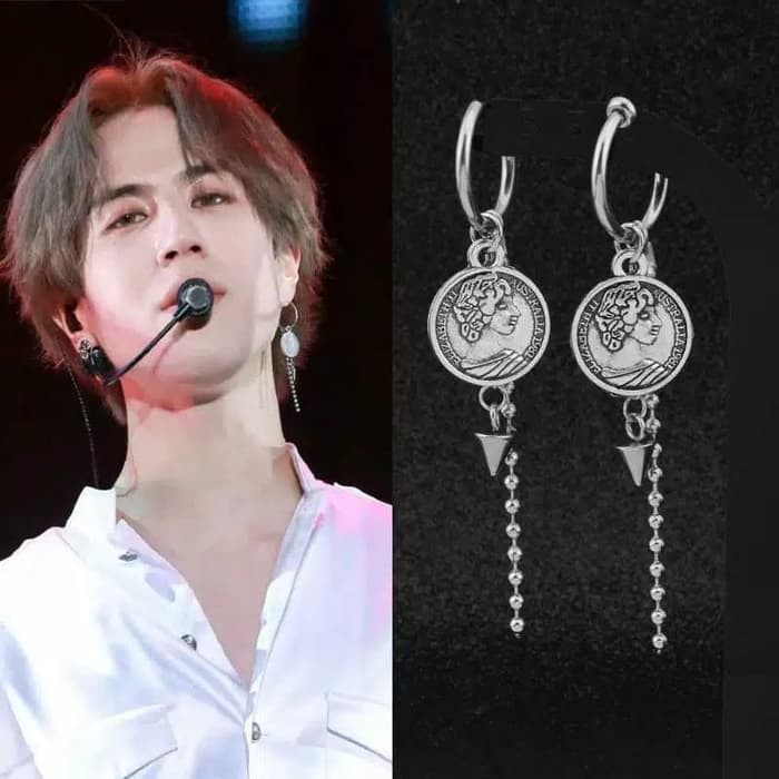 EE0472 - Anting JEPIT Tanpa Tindik Pria Wanita Kpop Korea BTS EXO GOT7