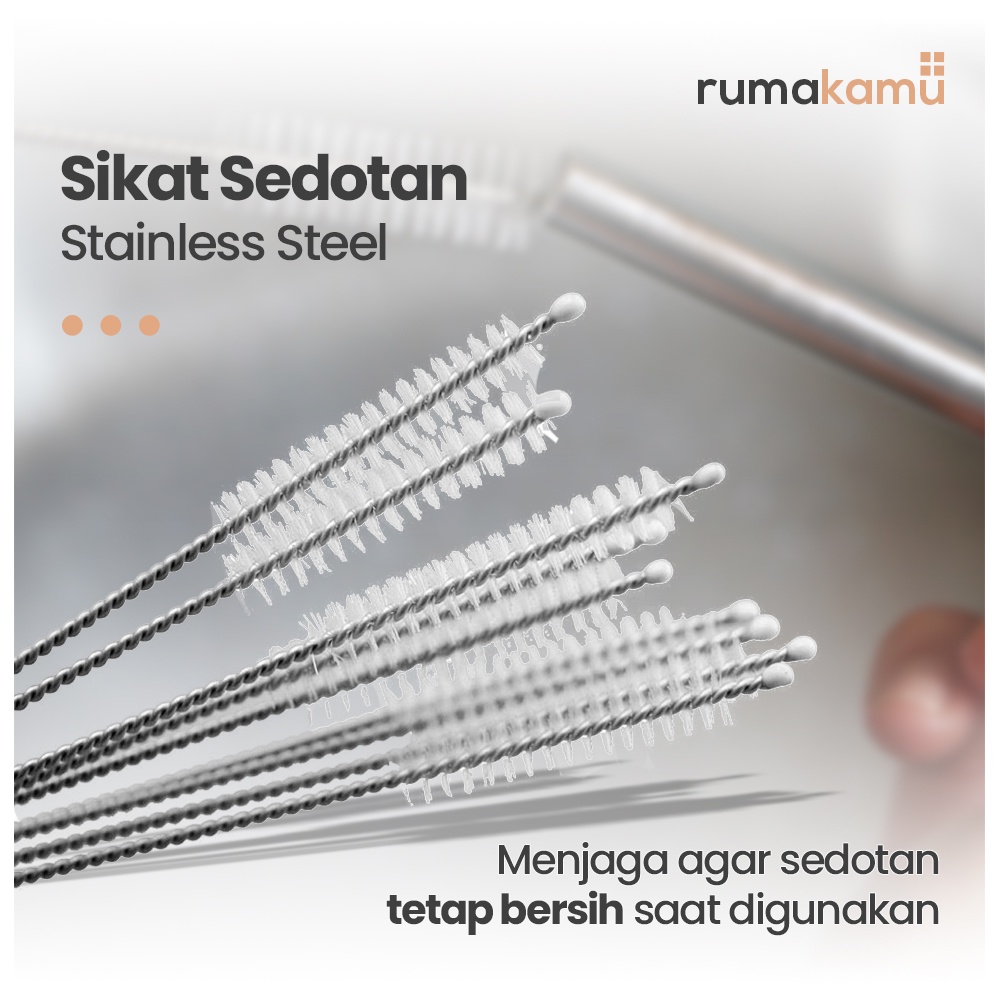 Sikat Pembersih Sedotan Stainless Brush Straw Cleaner