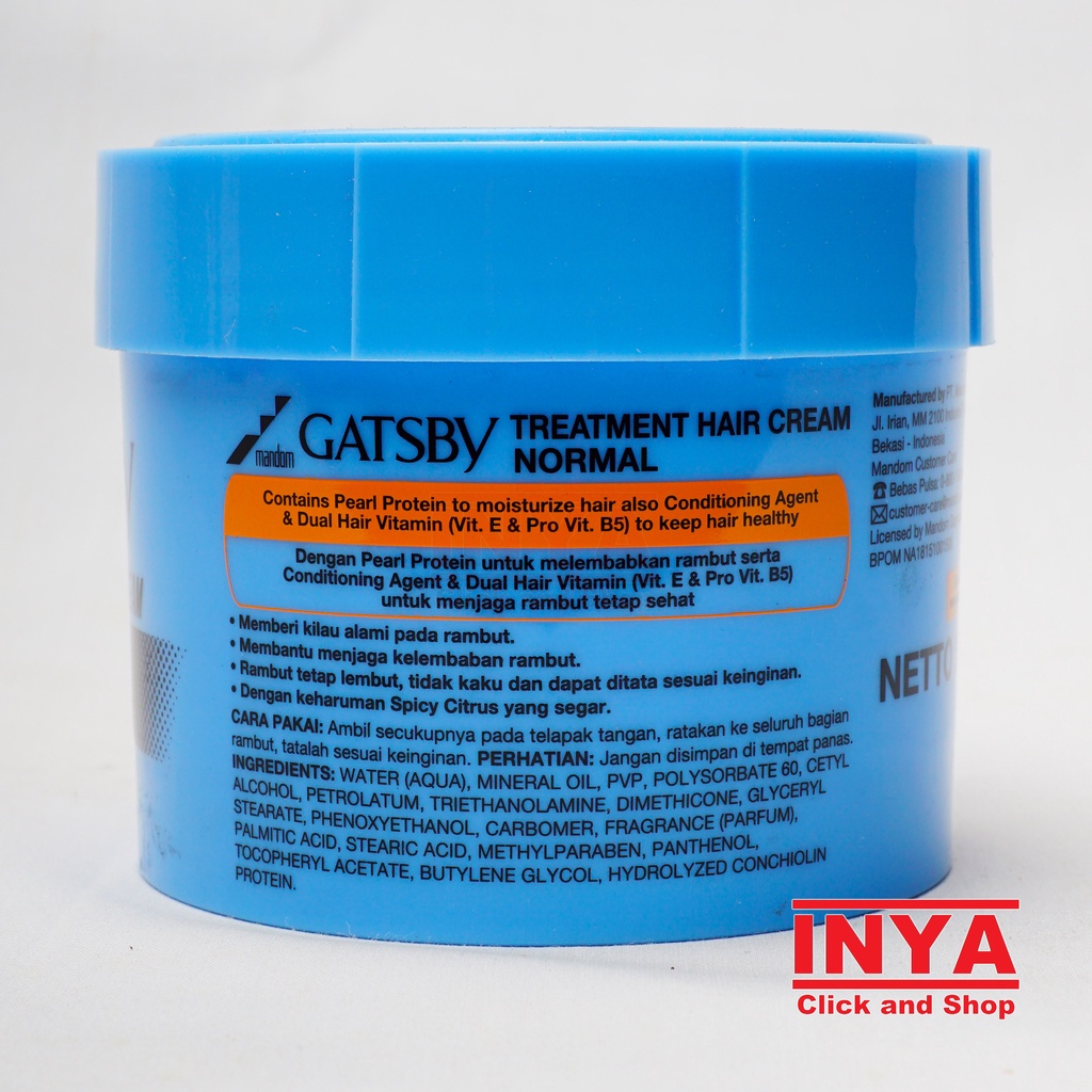 GATSBY THC  NORMAL TREATMENT HAIR CREAM POMADE 250gr - Minyak Rambut