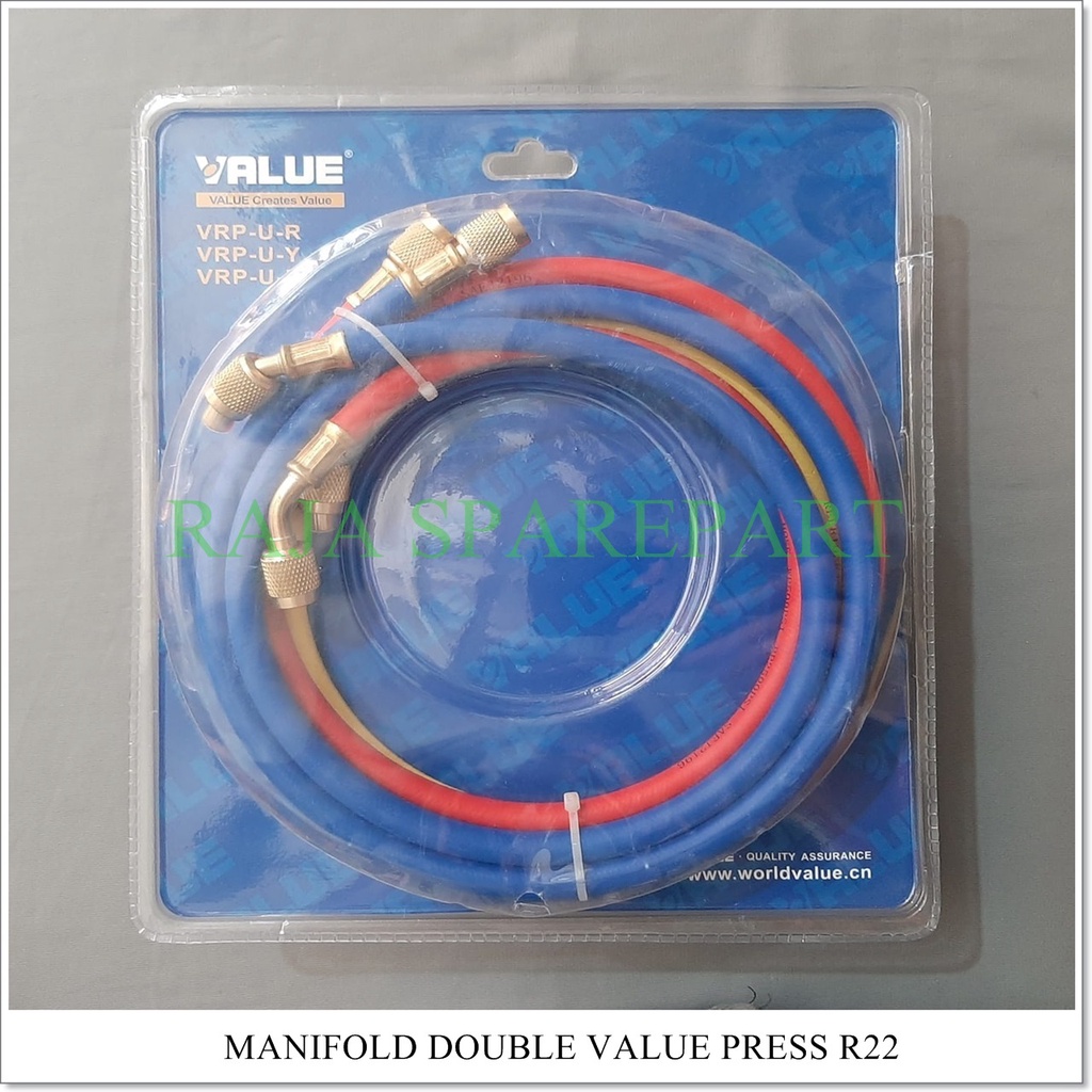 Manifold Double Press merk VALUE R22 + SELANG