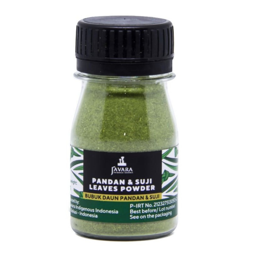 

Javara Bubuk Daun Pandan & Suji - Pandan & Suji Leaves Powder 15g Pet Bottle