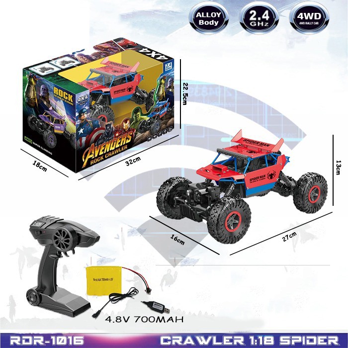 RC Rock Crawler Avengers 4WD 4x4 2.4 GHz Alloy