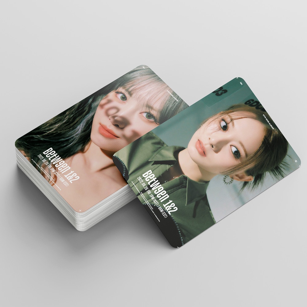 55pcs / set Kartu Lomo Foto KPOP TWICE BETWEEN 1 &amp; 2 Grup Untuk Koleksi