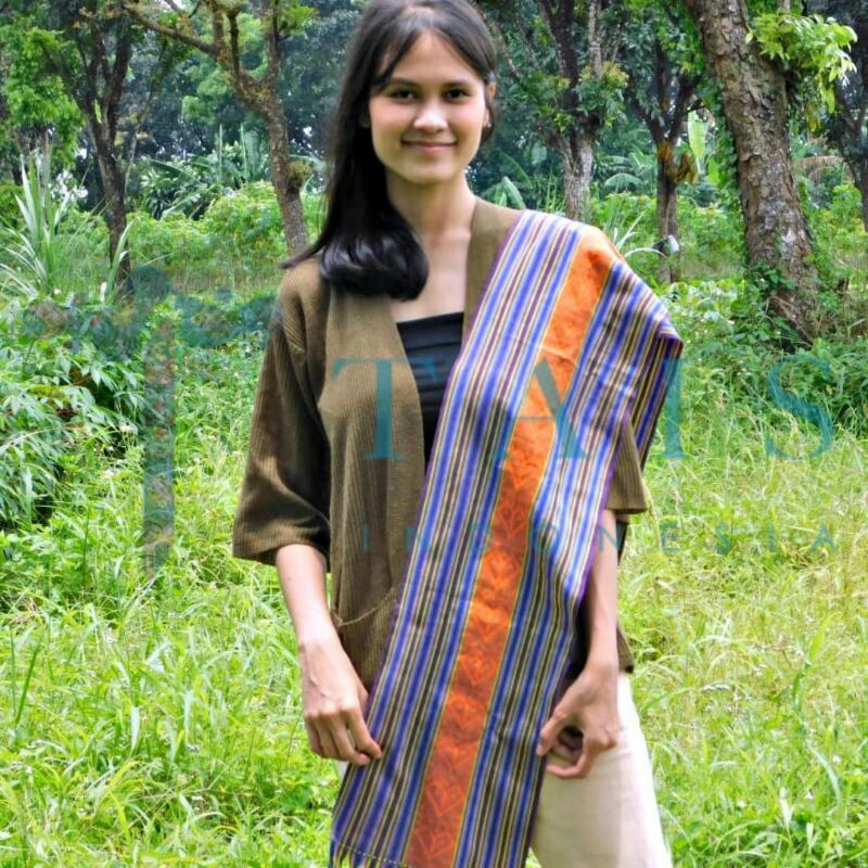 TAIS - Scarf Kain Tenun Malaka Motif Laran Handmade Asli NTT Tais Indonesia