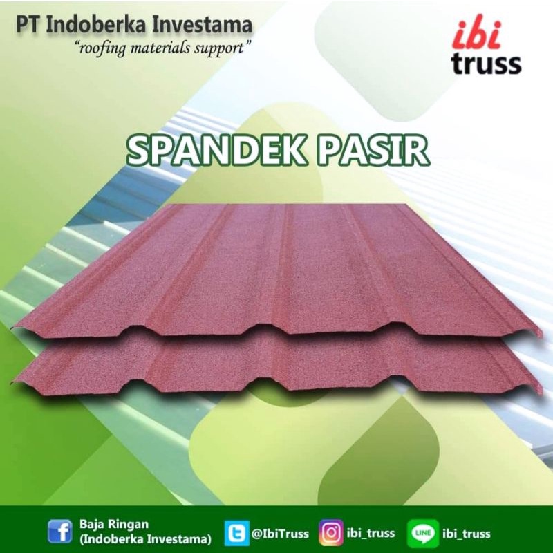 ✔️ IBI TRUSS ✔️ Spandek Pasir 0.25 warna panjang 4M, 5M, 6M / SPANDECK / PENUTUP ATAP