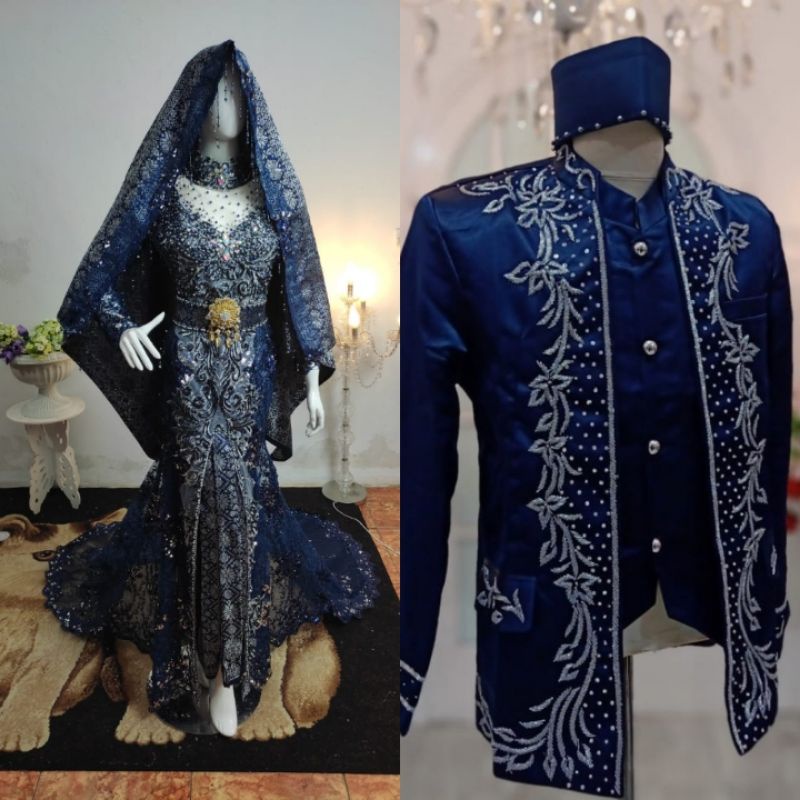 CAUPLE KEBAYA KOTO GADANG  MODREN/ KEBAYA FUL PAYET  | KEBAYA AKAD TERBARU/ GAUN PENGANTEN/KEBAYA