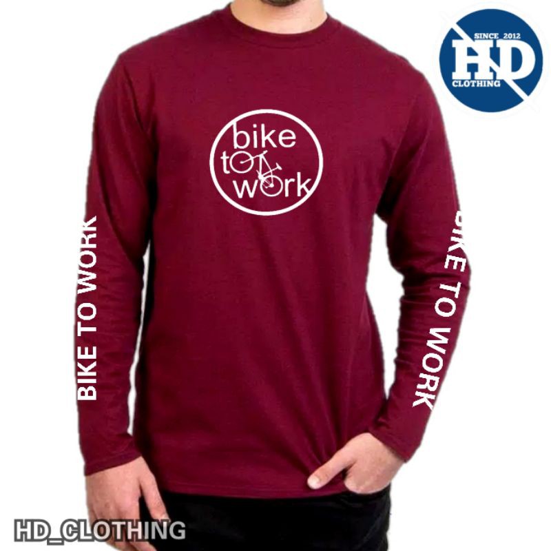 baju kaos sepeda lengan panjang pria bike to work