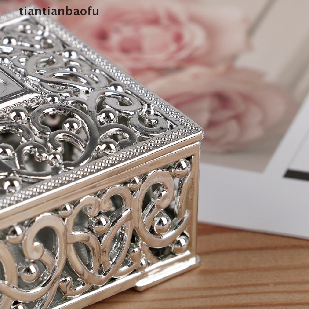 [tiantianbaofu] Plastic Treasure Trinket Box Square Candy Box Treasure Chest Wedding Favor Box Boutique