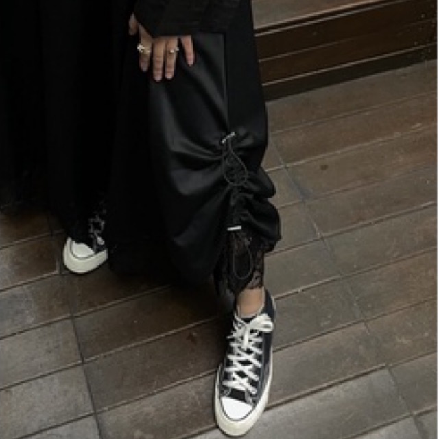 Basic Skirt Lacee, Pinggang Karet, All Size