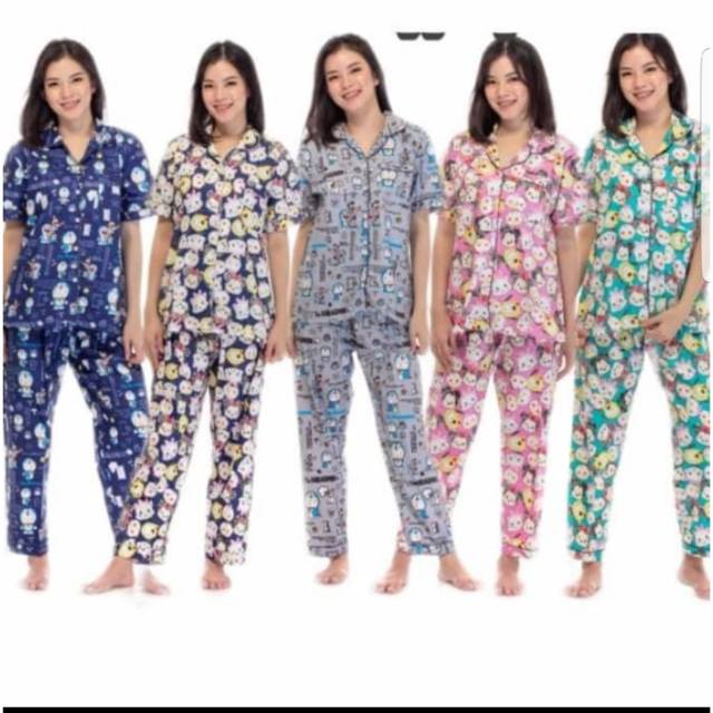 Piyama pajamas baju tidur cp wanita motif karakter Piyama pajamas baju tidur cp wanita motif karakter