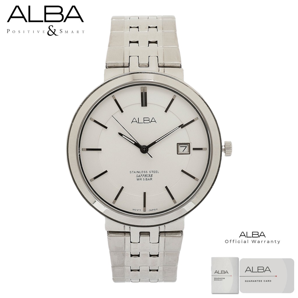 Alba Pria AS9D83 Jam Tangan Pria Alba PRESTIGE AS9D83X1 Quartz Stainless Steel Strap