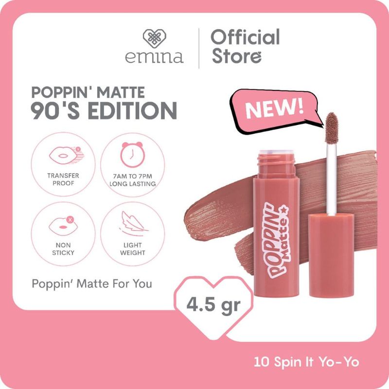 Emina Poppin Matte The 90s Edition 4.5 g - Lip Matte