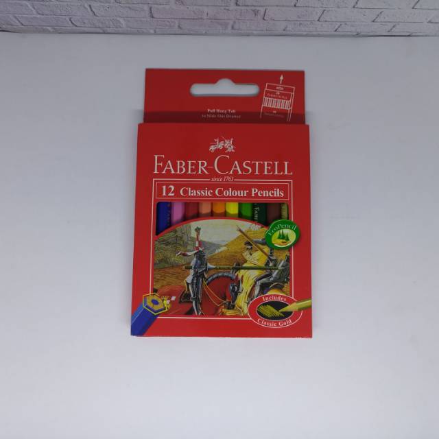 

PENSIL WARNA FABER CASTELL CLASSIC 12 WARNA PENDEK