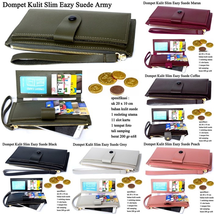 Dompet Kartu Kulit Slim Eazy Suede